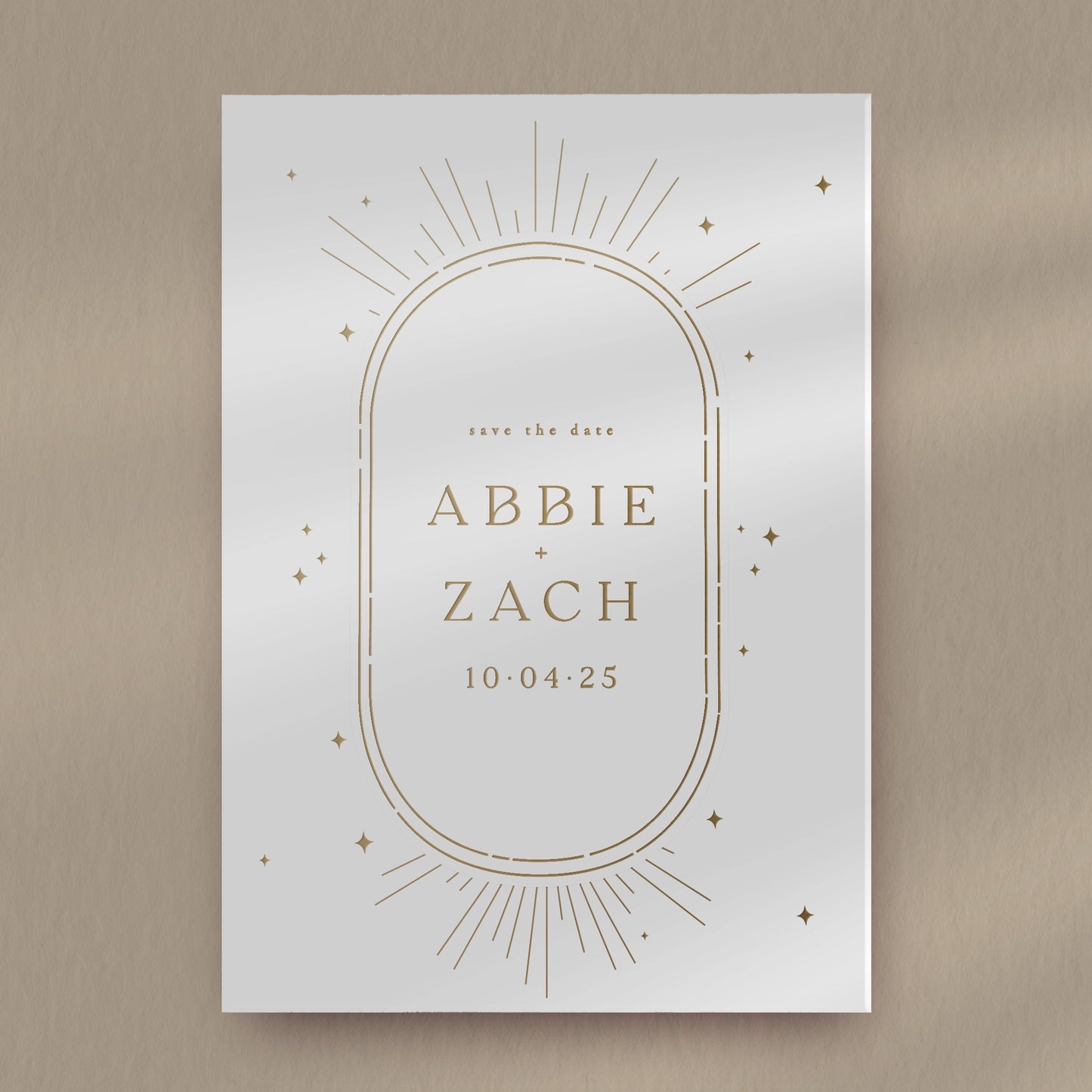 Save The Date Sample  Ivy and Gold Wedding Stationery Abbie  