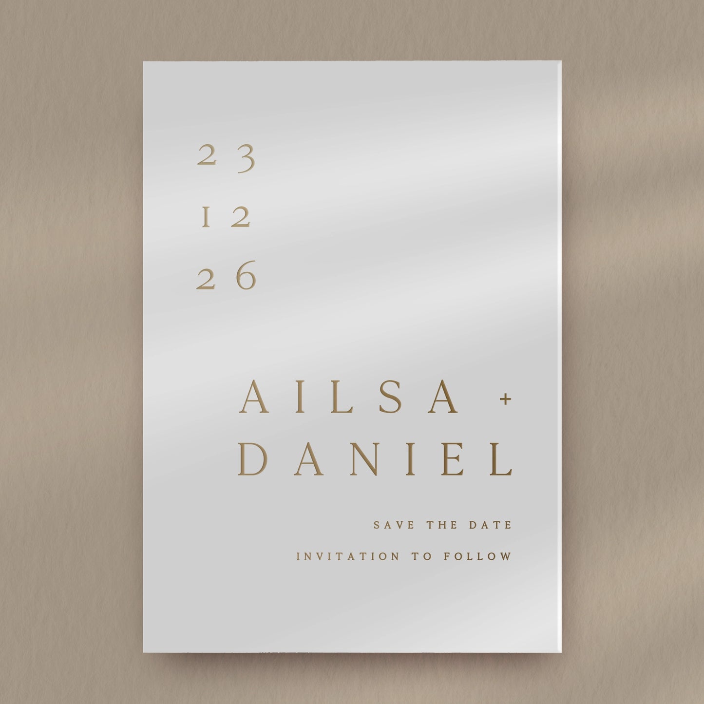 Save The Date Sample  Ivy and Gold Wedding Stationery Ailsa  
