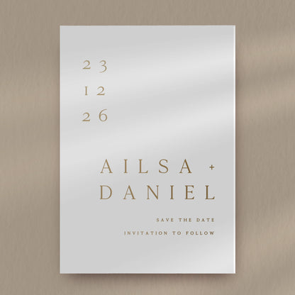 Save The Date Sample  Ivy and Gold Wedding Stationery Ailsa  