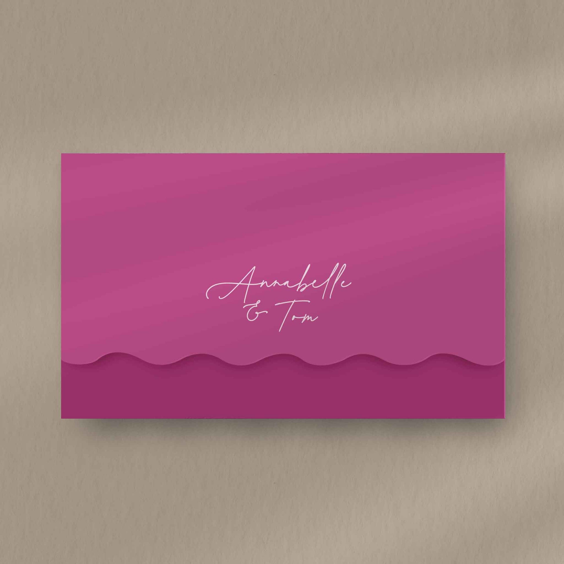 Annabelle Scallop Envelope Invite  Ivy and Gold Wedding Stationery   