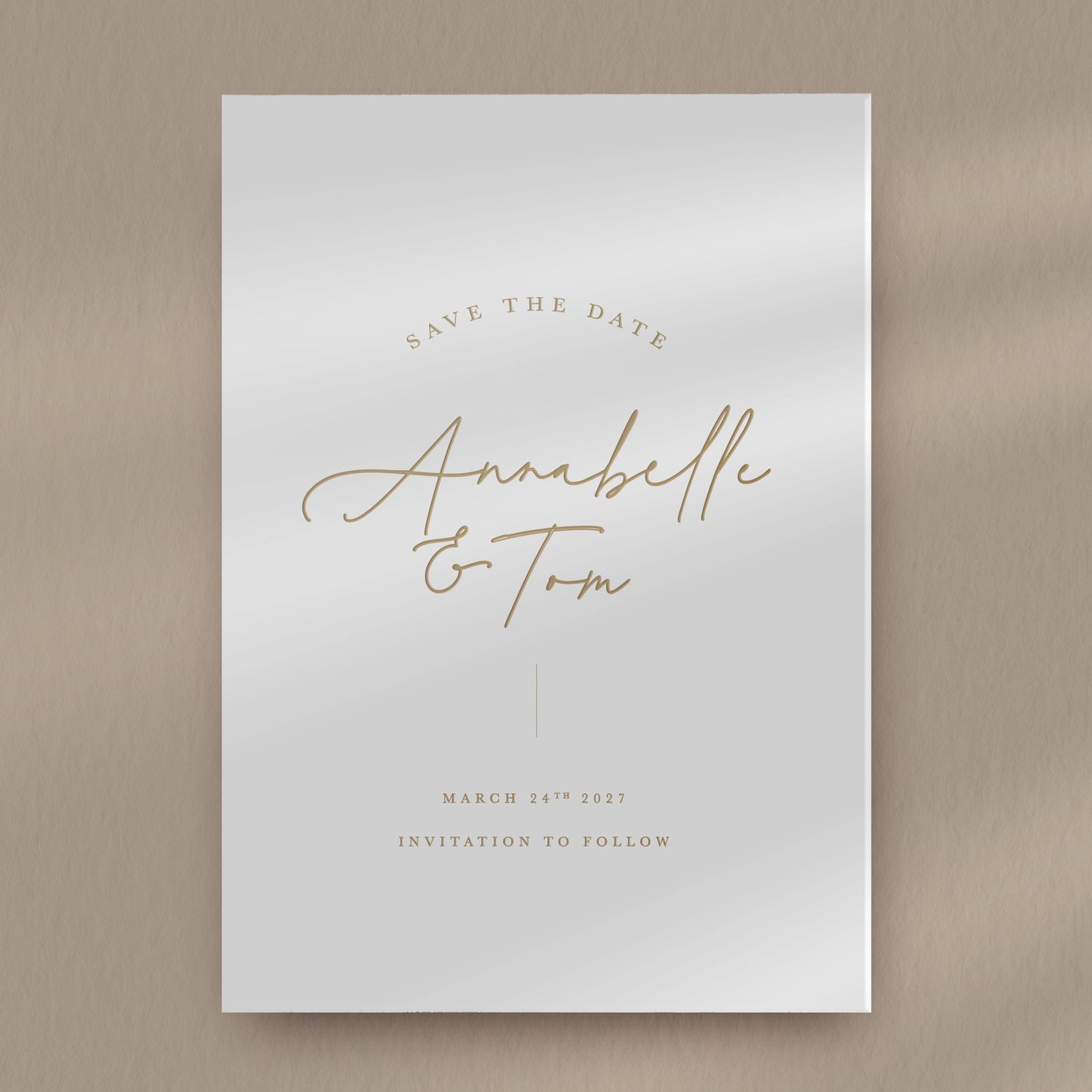 Save The Date Sample  Ivy and Gold Wedding Stationery Annabelle  