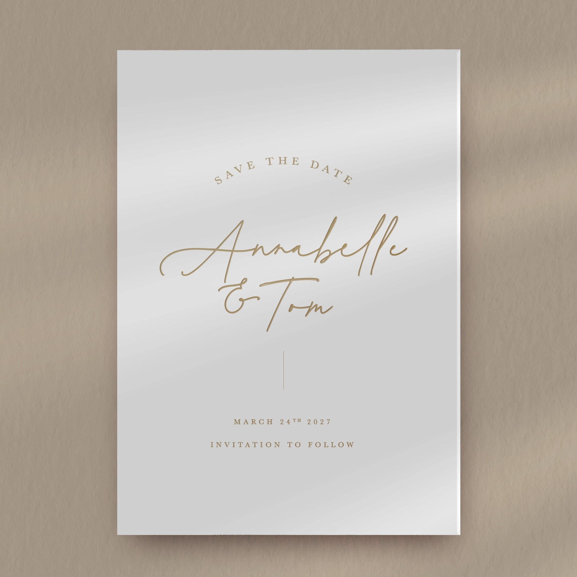Save The Date Sample  Ivy and Gold Wedding Stationery Annabelle  