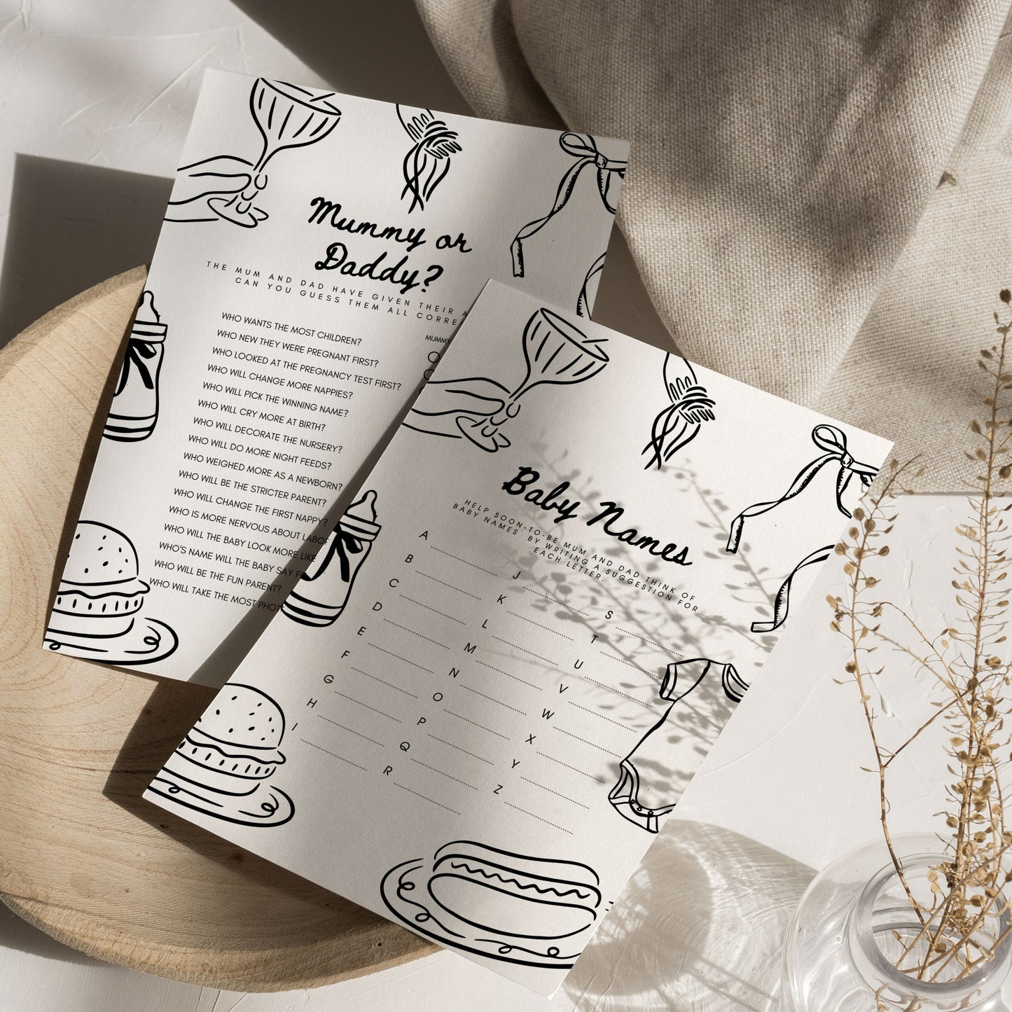 Baby-Q Baby Shower Invitation & Digital Template Bundle