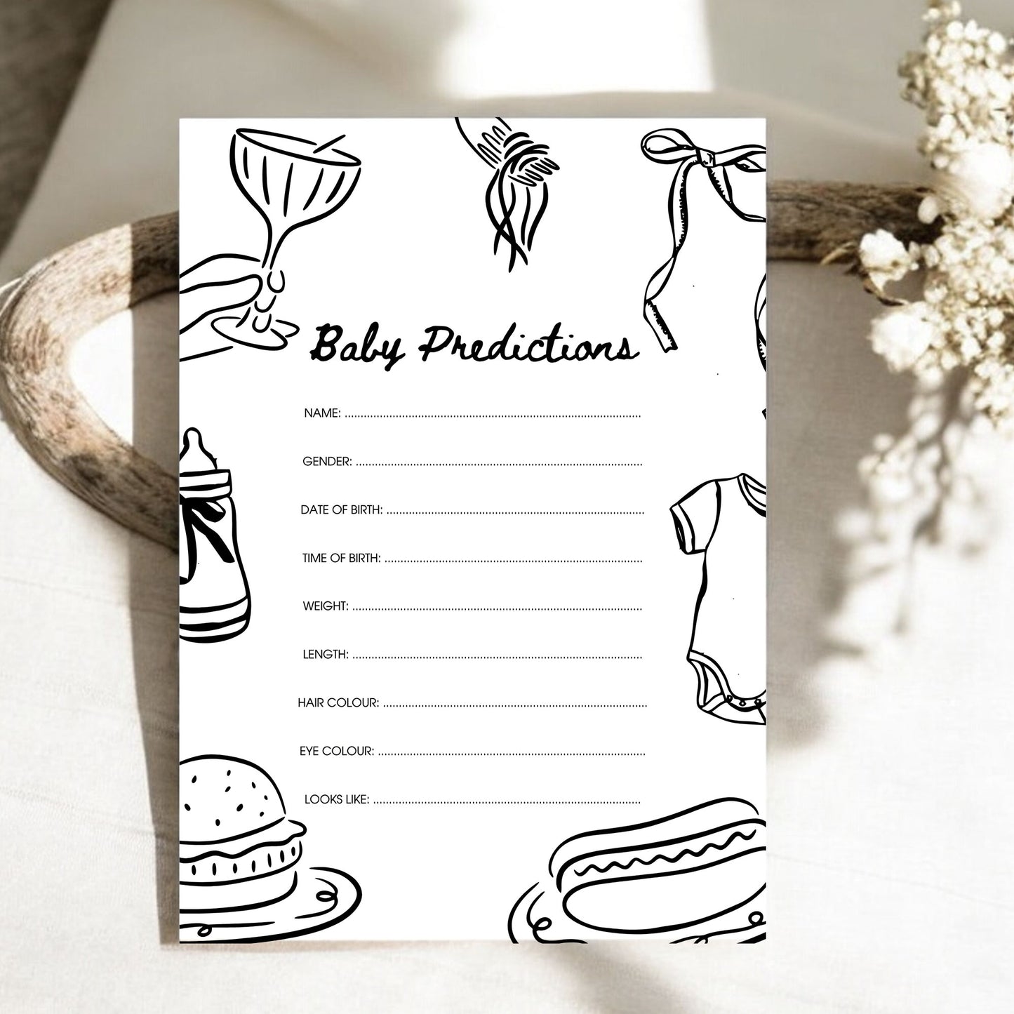 Baby-Q Baby Shower Invitation & Digital Template Bundle