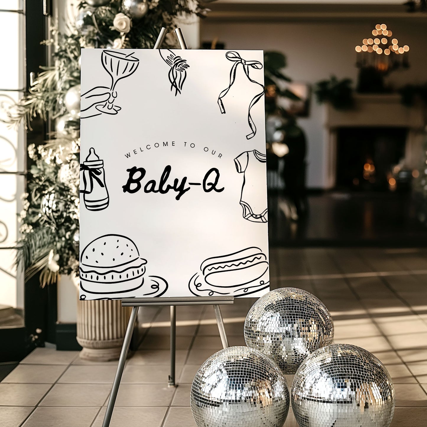 Baby-Q Baby Shower Invitation & Digital Template Bundle