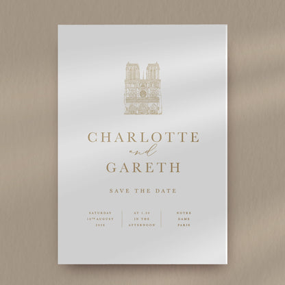 Save The Date Sample  Ivy and Gold Wedding Stationery Charlotte  