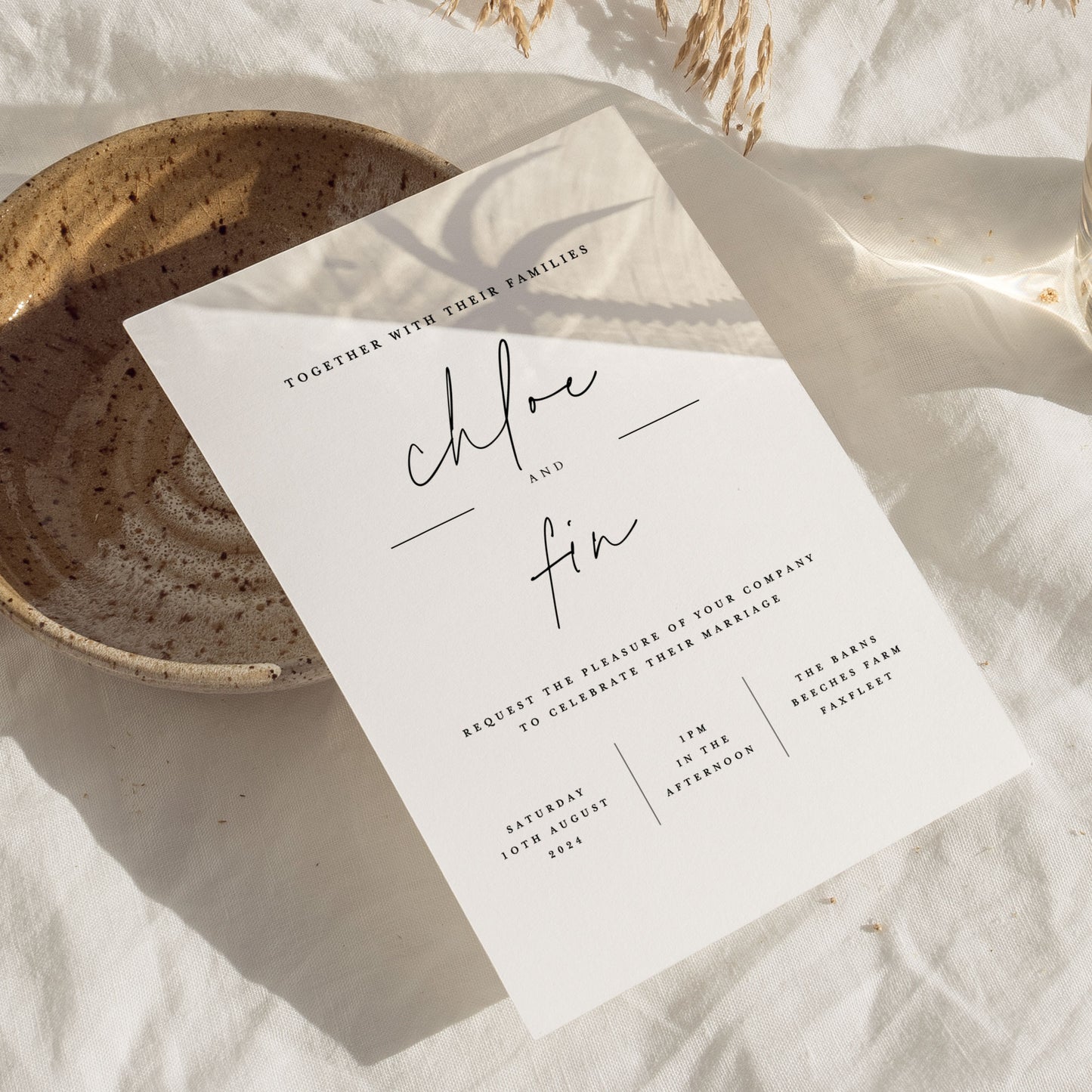 Chloe Modern Wedding Invitation