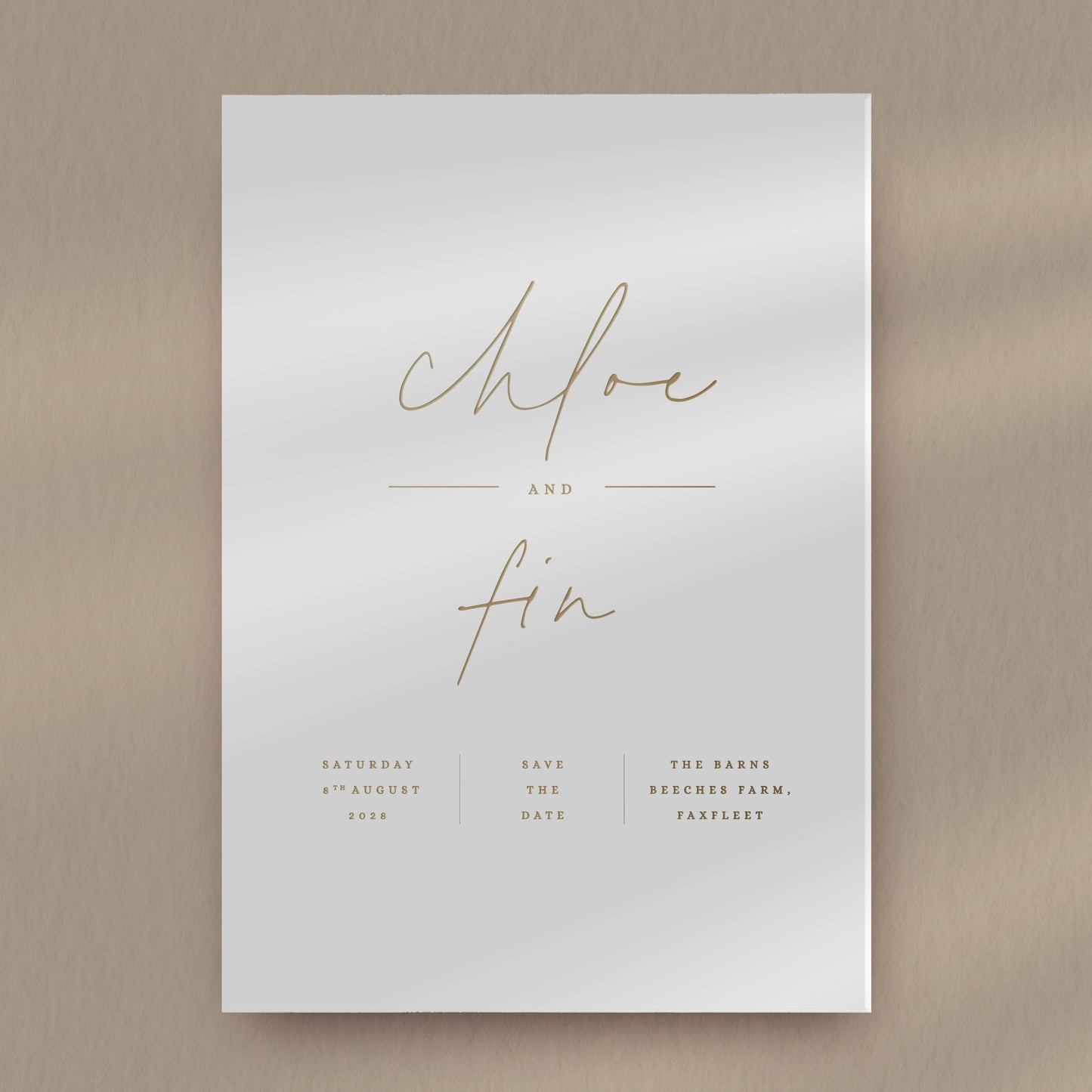 Save The Date Sample  Ivy and Gold Wedding Stationery Chloe  