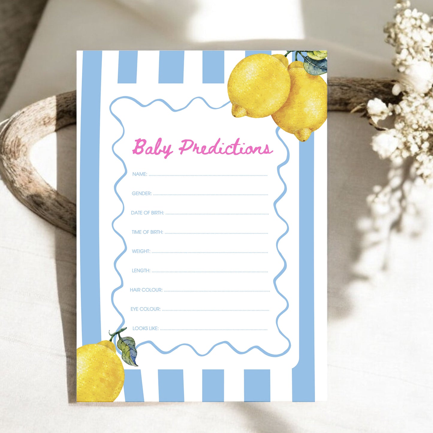 Ciao Bebé Baby Shower Invitation & Digital Template Bundle