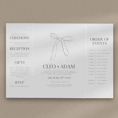 Cleo Gatefold Invitation  Ivy and Gold Wedding Stationery   