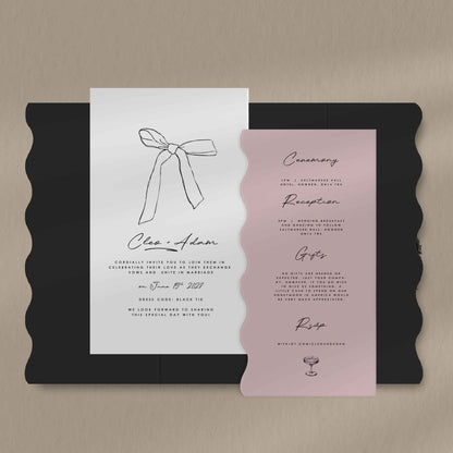 Scallop Envelope Sample  Ivy and Gold Wedding Stationery Cleo  