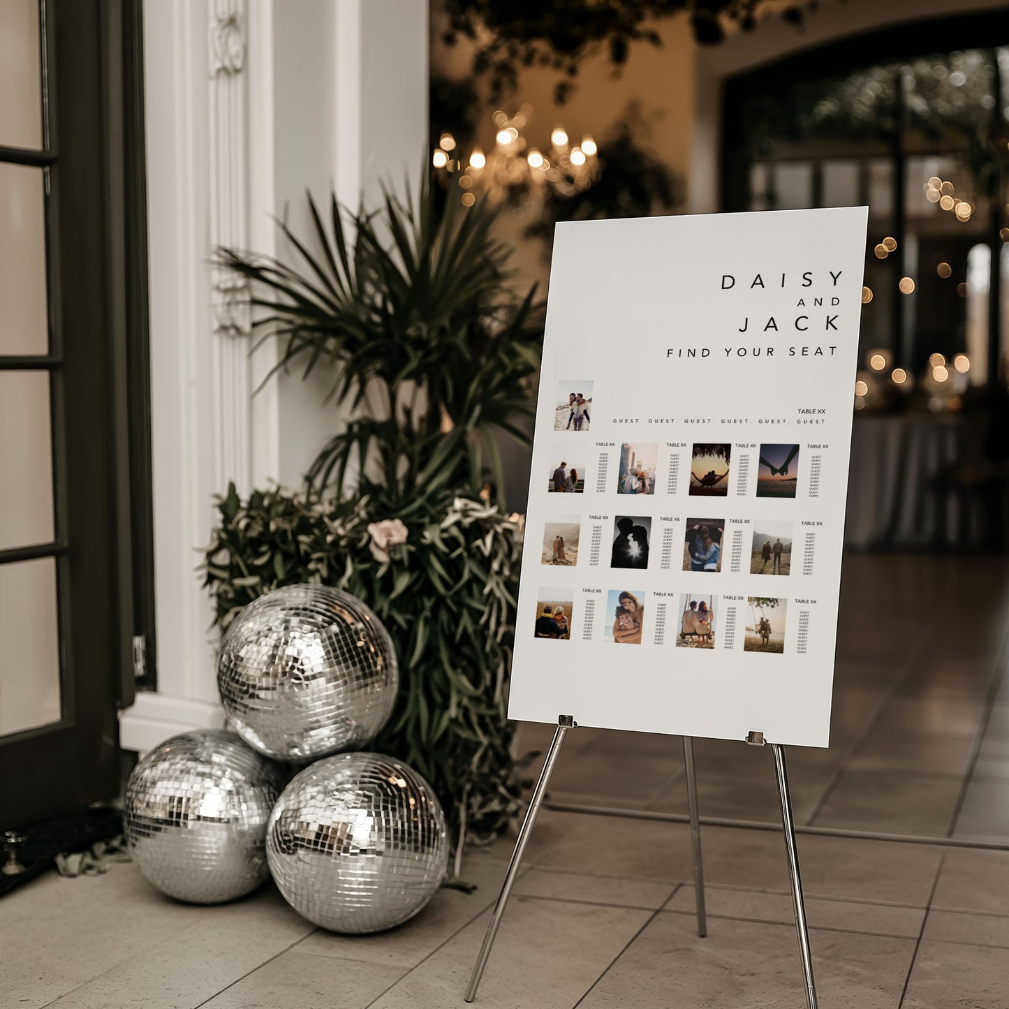 Daisy Photo Booth Wedding Seating Plan