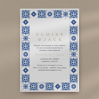 Evening Invitation Sample  Ivy and Gold Wedding Stationery Eloise  