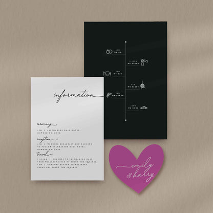 Invitation Set Sample  Ivy and Gold Wedding Stationery Emily  