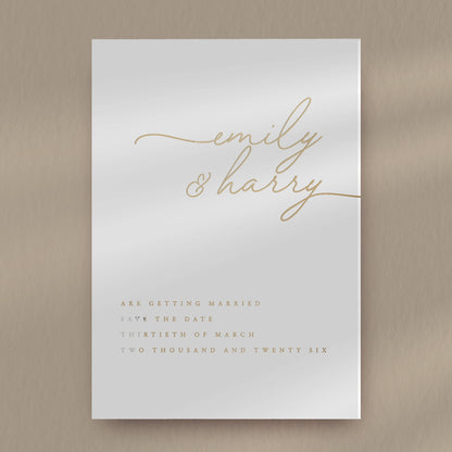 Save The Date Sample  Ivy and Gold Wedding Stationery Emily  