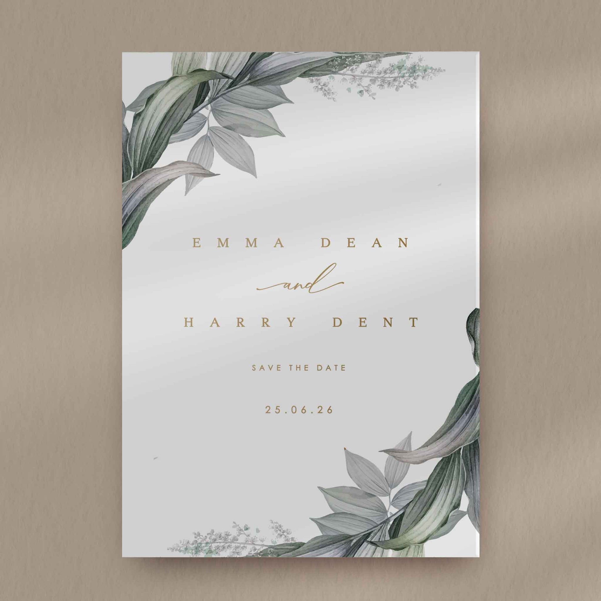 Save The Date Sample  Ivy and Gold Wedding Stationery Emma  