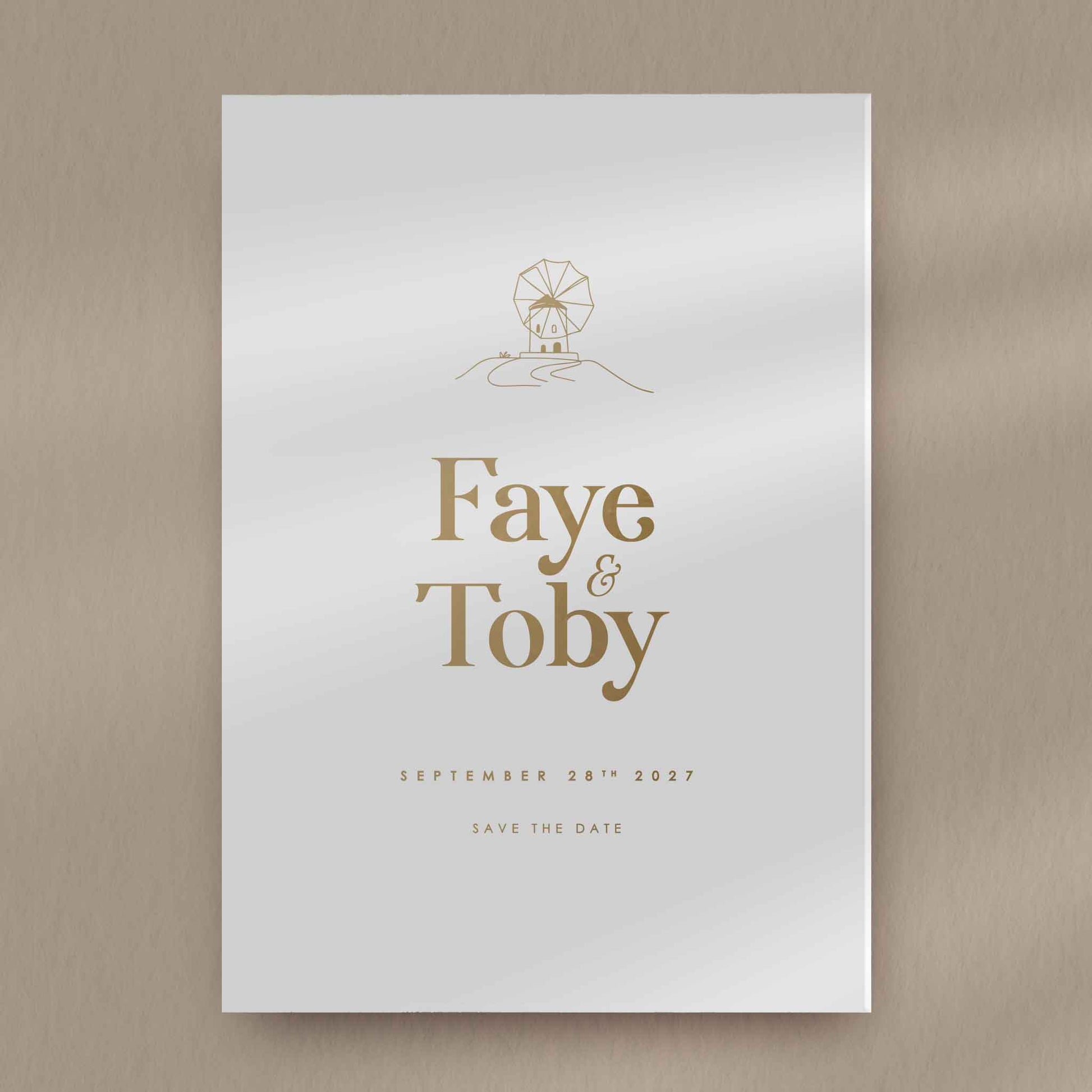Save The Date Sample  Ivy and Gold Wedding Stationery Faye  