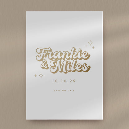 Save The Date Sample  Ivy and Gold Wedding Stationery Frankie  