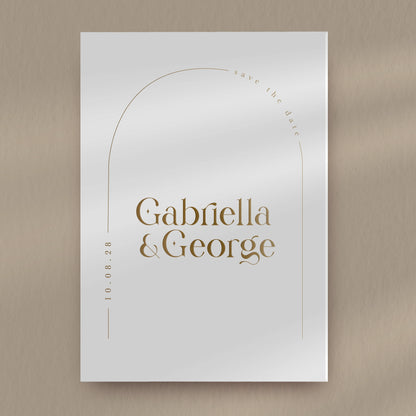 Save The Date Sample  Ivy and Gold Wedding Stationery Gabriella  
