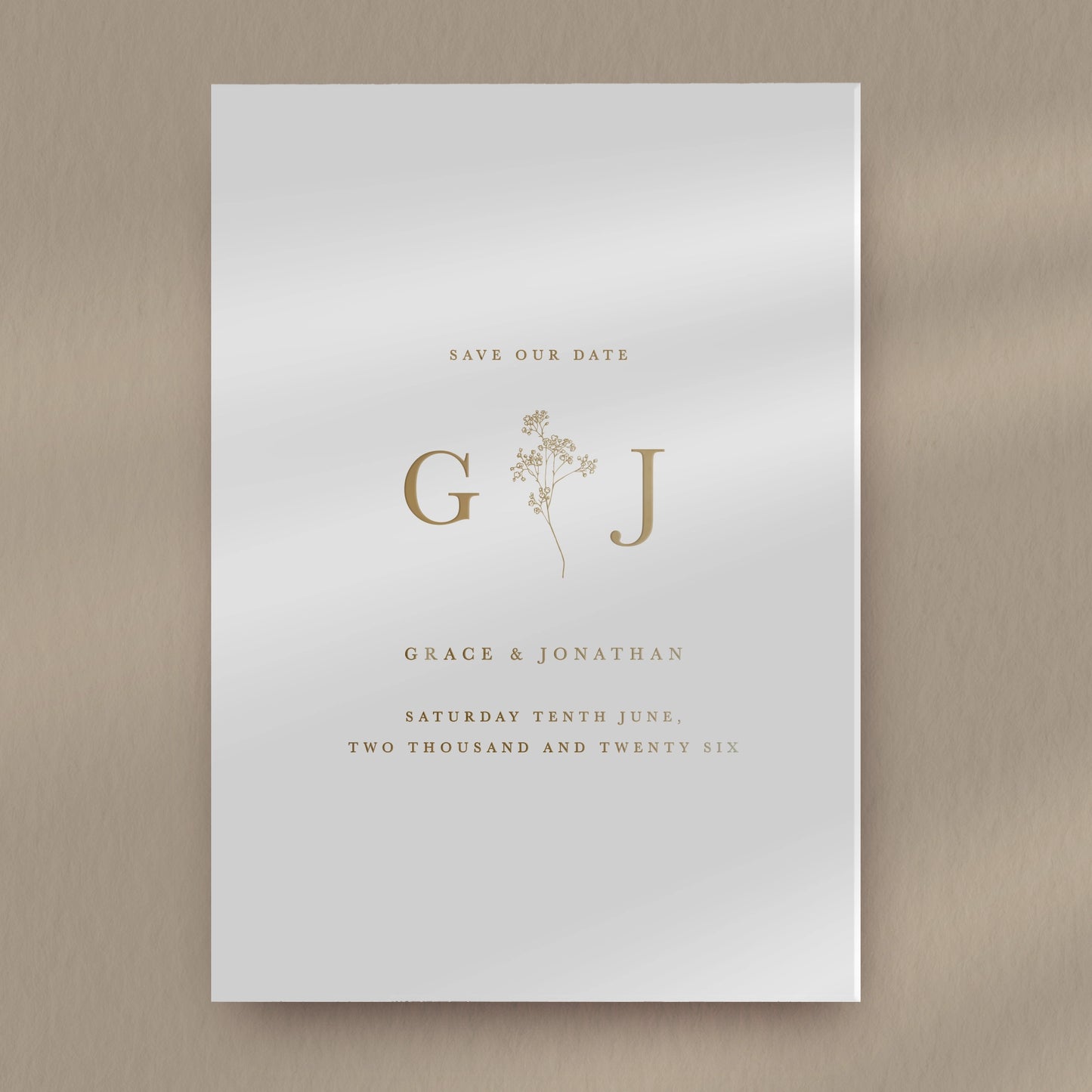 Save The Date Sample  Ivy and Gold Wedding Stationery Grace  