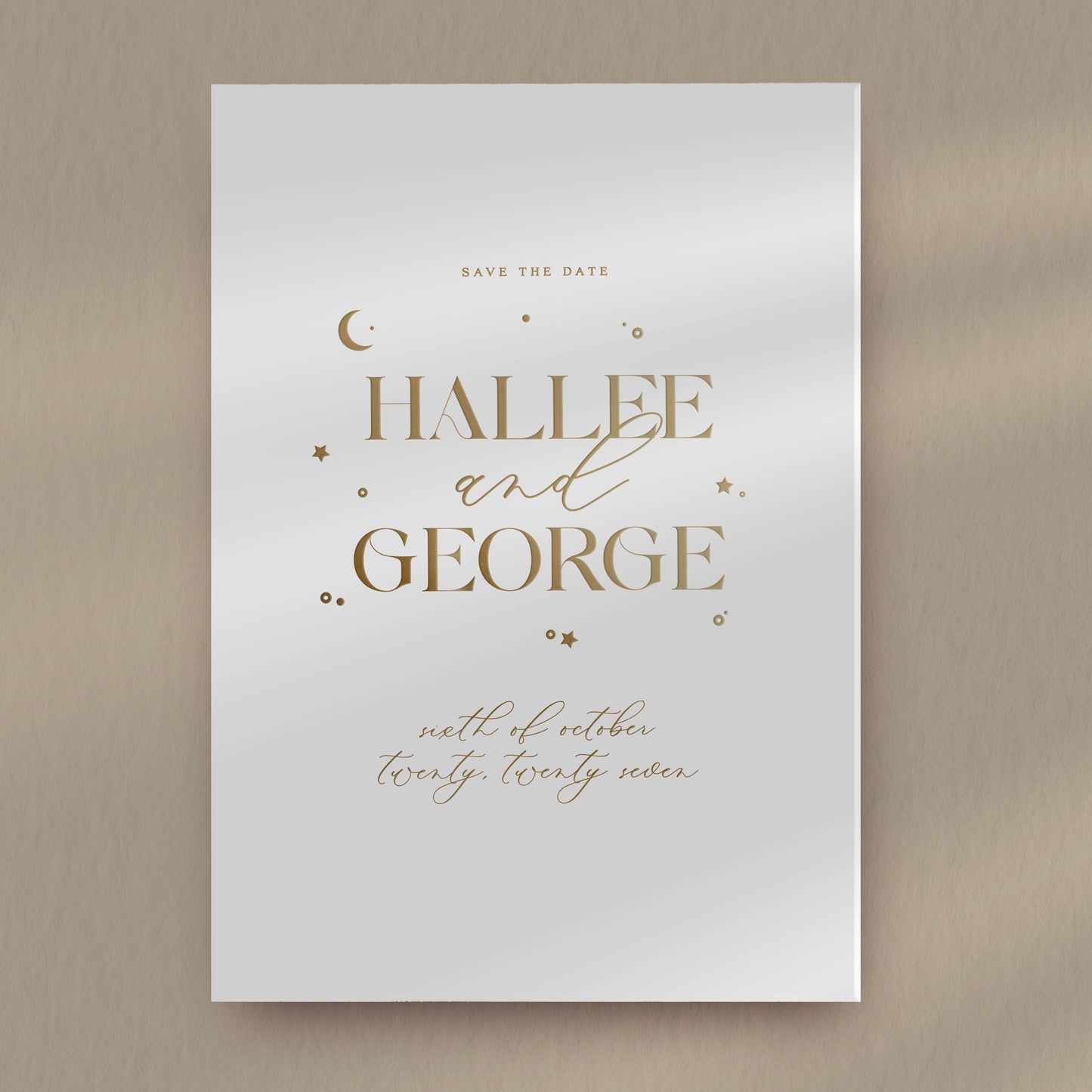Save The Date Sample  Ivy and Gold Wedding Stationery Hallee  