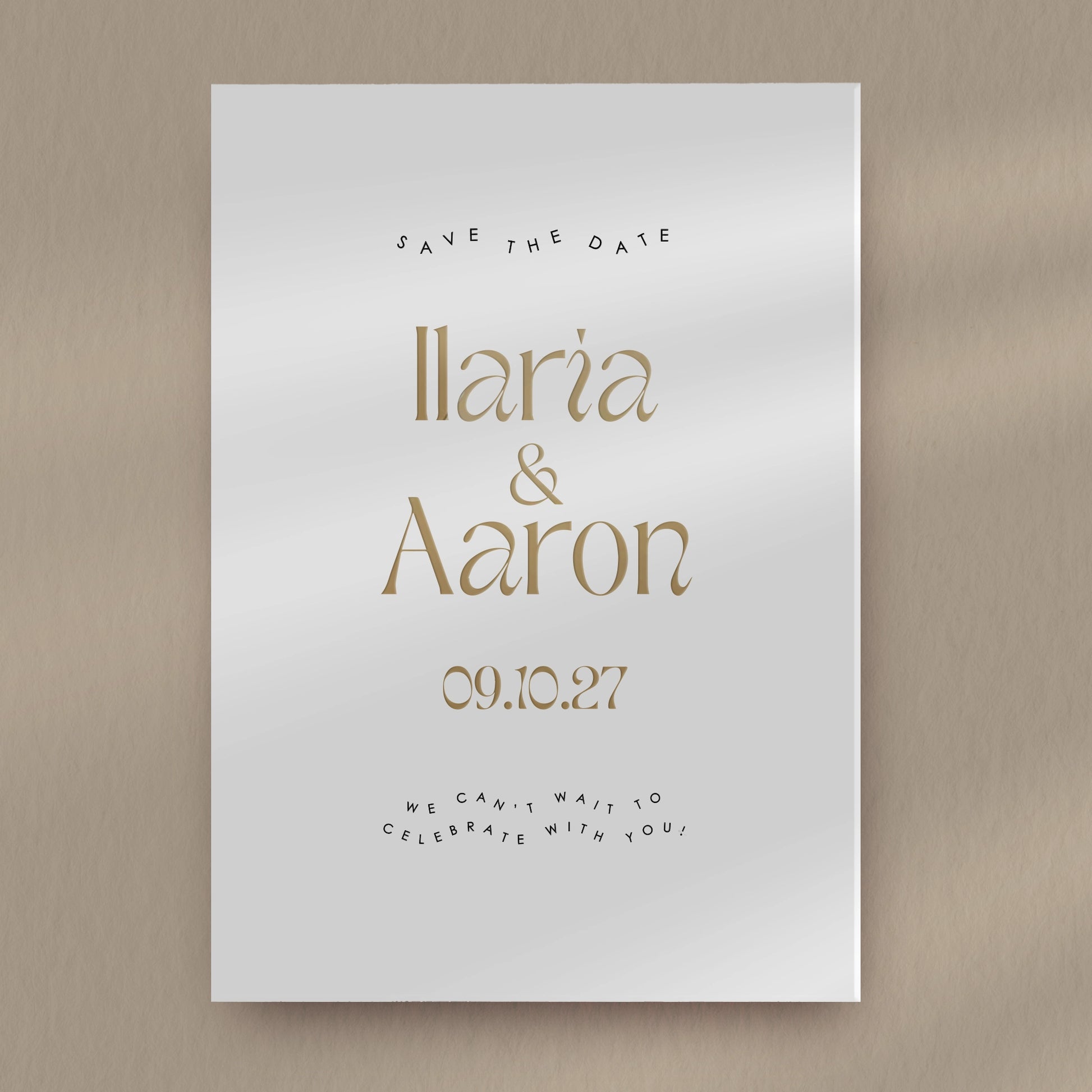 Save The Date Sample  Ivy and Gold Wedding Stationery Ilaria  