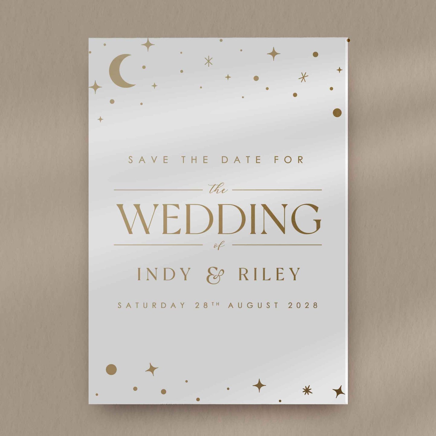 Save The Date Sample  Ivy and Gold Wedding Stationery Indy  