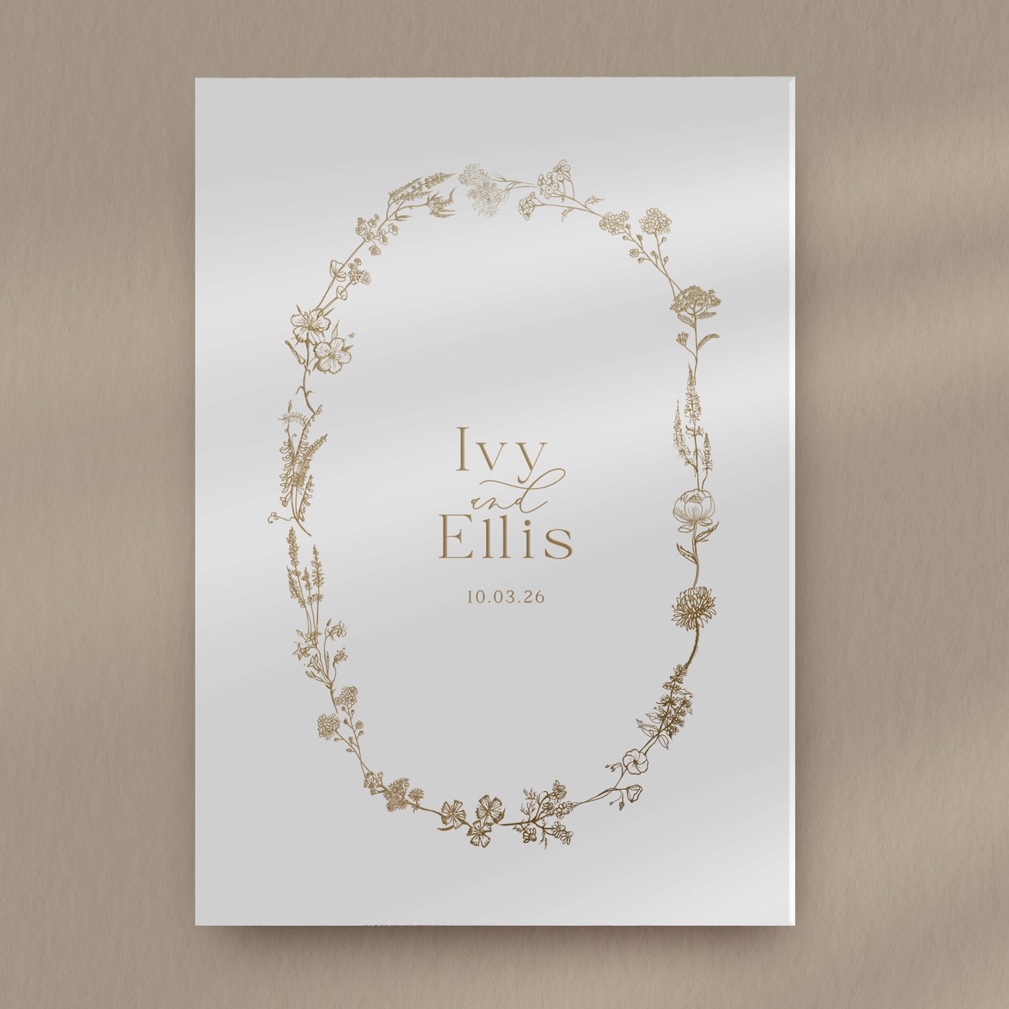Save The Date Sample  Ivy and Gold Wedding Stationery Ivy  