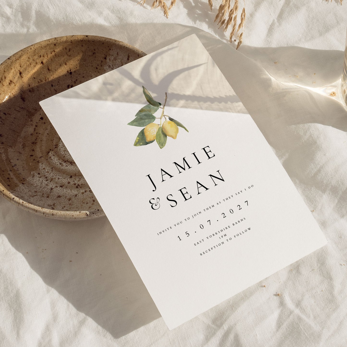 Jamie Citrus Wedding Invitations