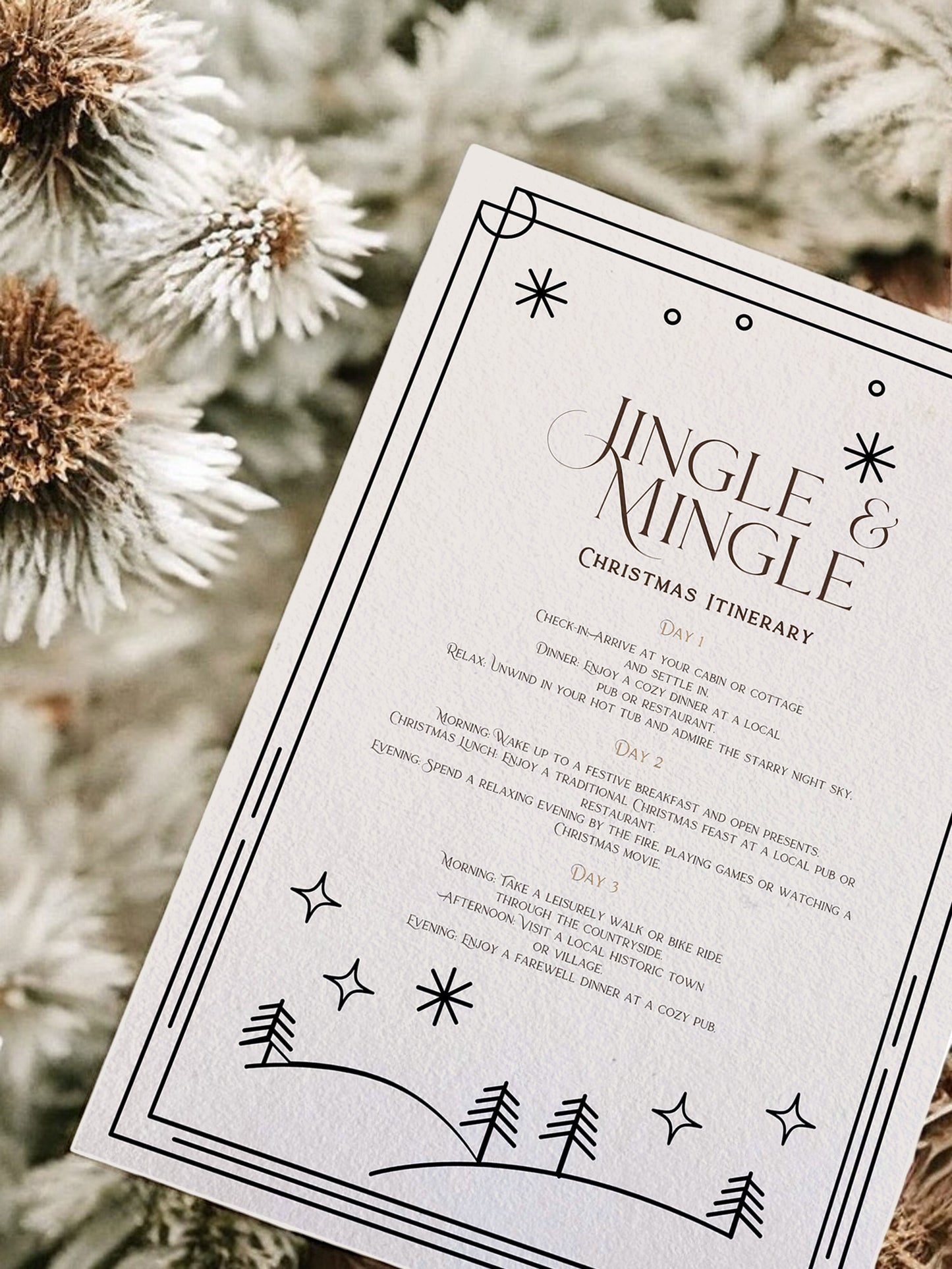 Jingle & Mingle Christmas Itinerary Digital Template