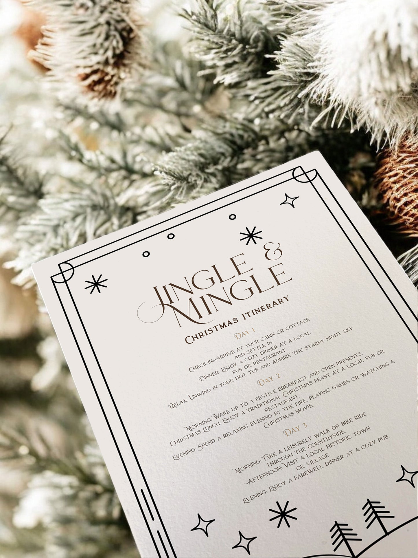 Jingle & Mingle Christmas Itinerary Digital Template