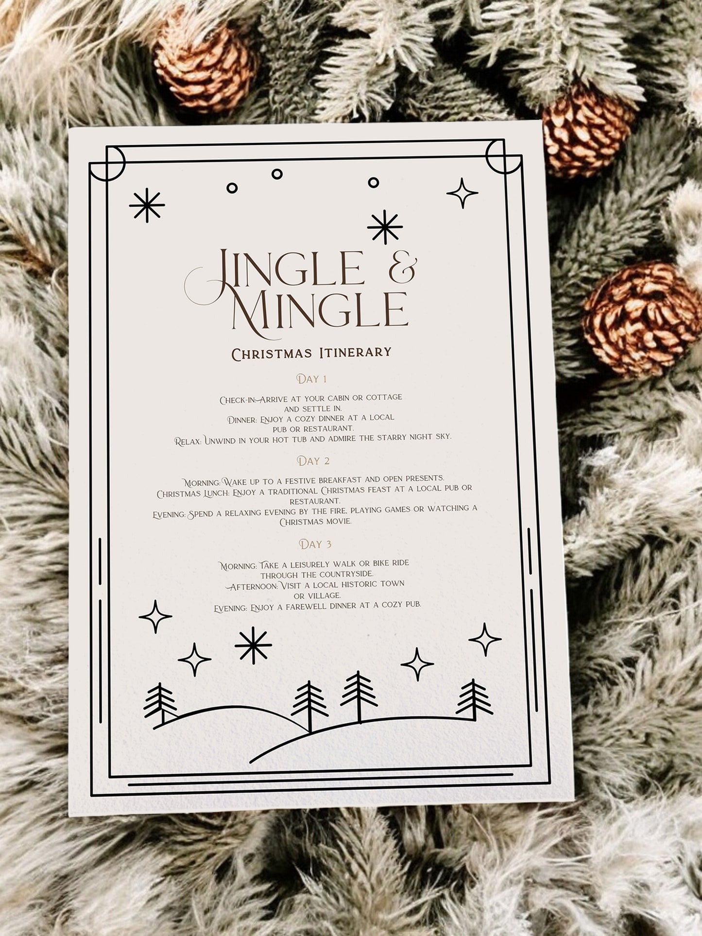 Jingle & Mingle Christmas Itinerary Digital Template