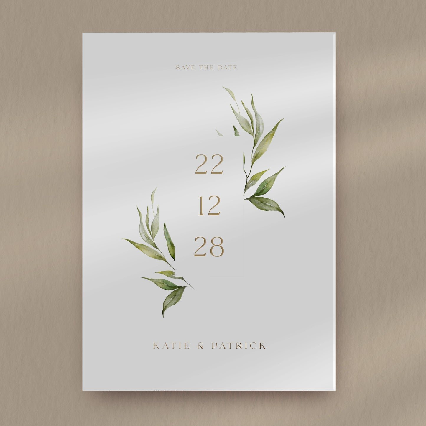 Save The Date Sample  Ivy and Gold Wedding Stationery Katie  
