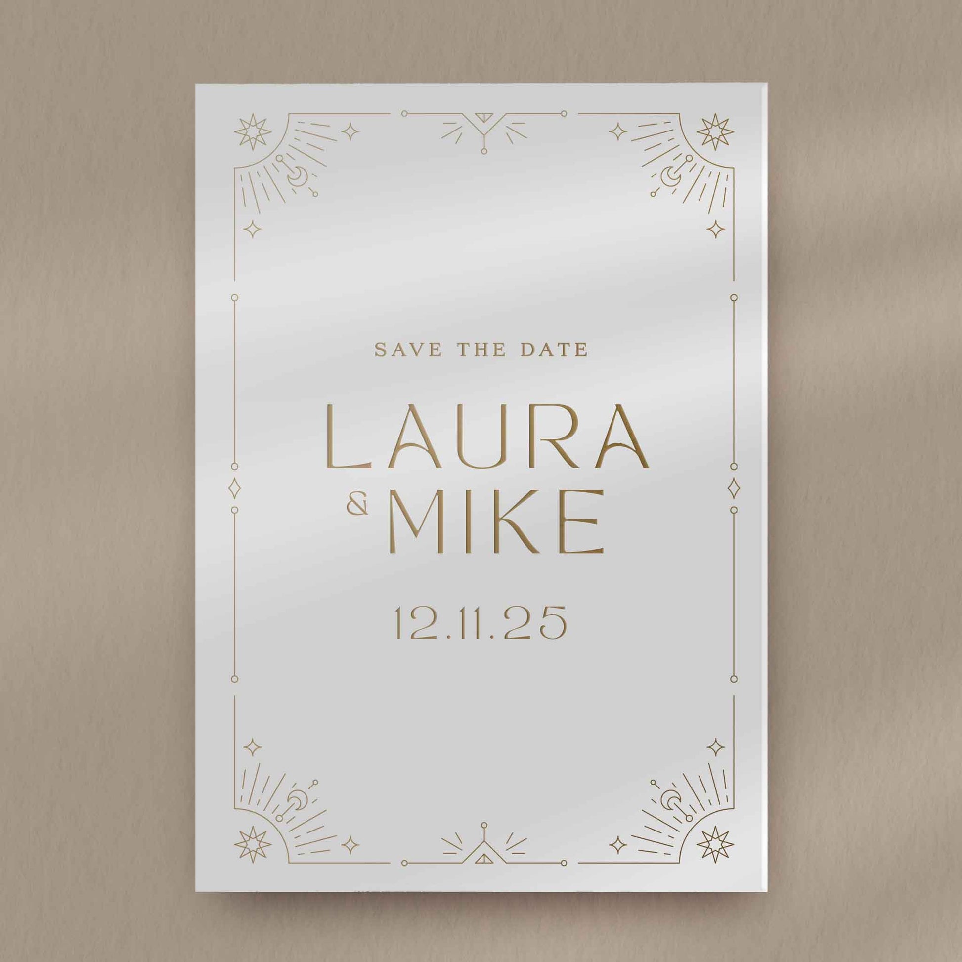 Save The Date Sample  Ivy and Gold Wedding Stationery Laura  