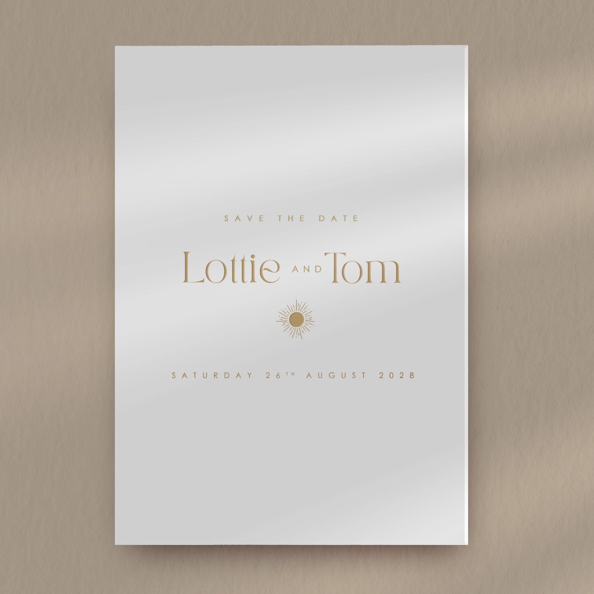 Save The Date Sample  Ivy and Gold Wedding Stationery Lottie  