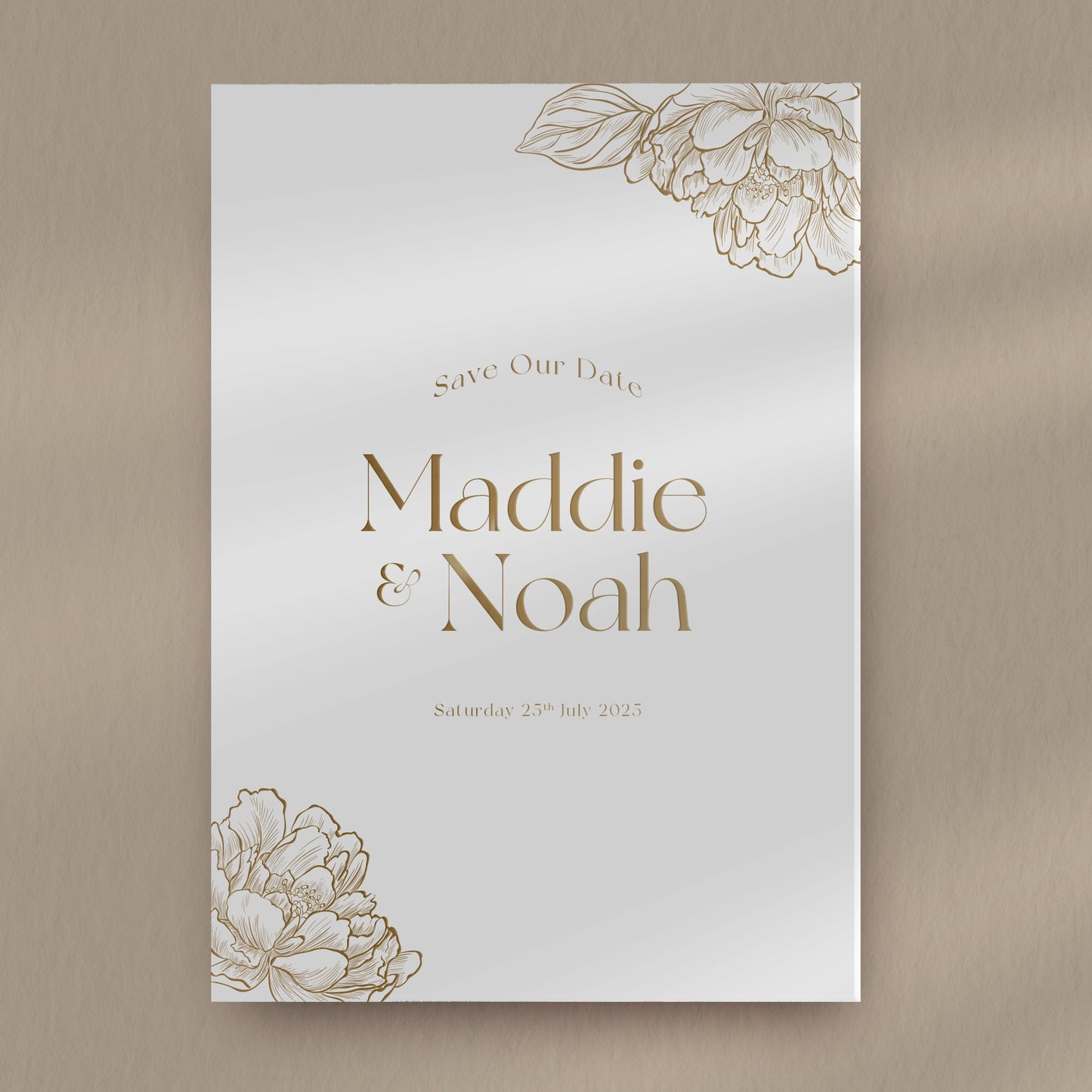 Save The Date Sample  Ivy and Gold Wedding Stationery Maddie  