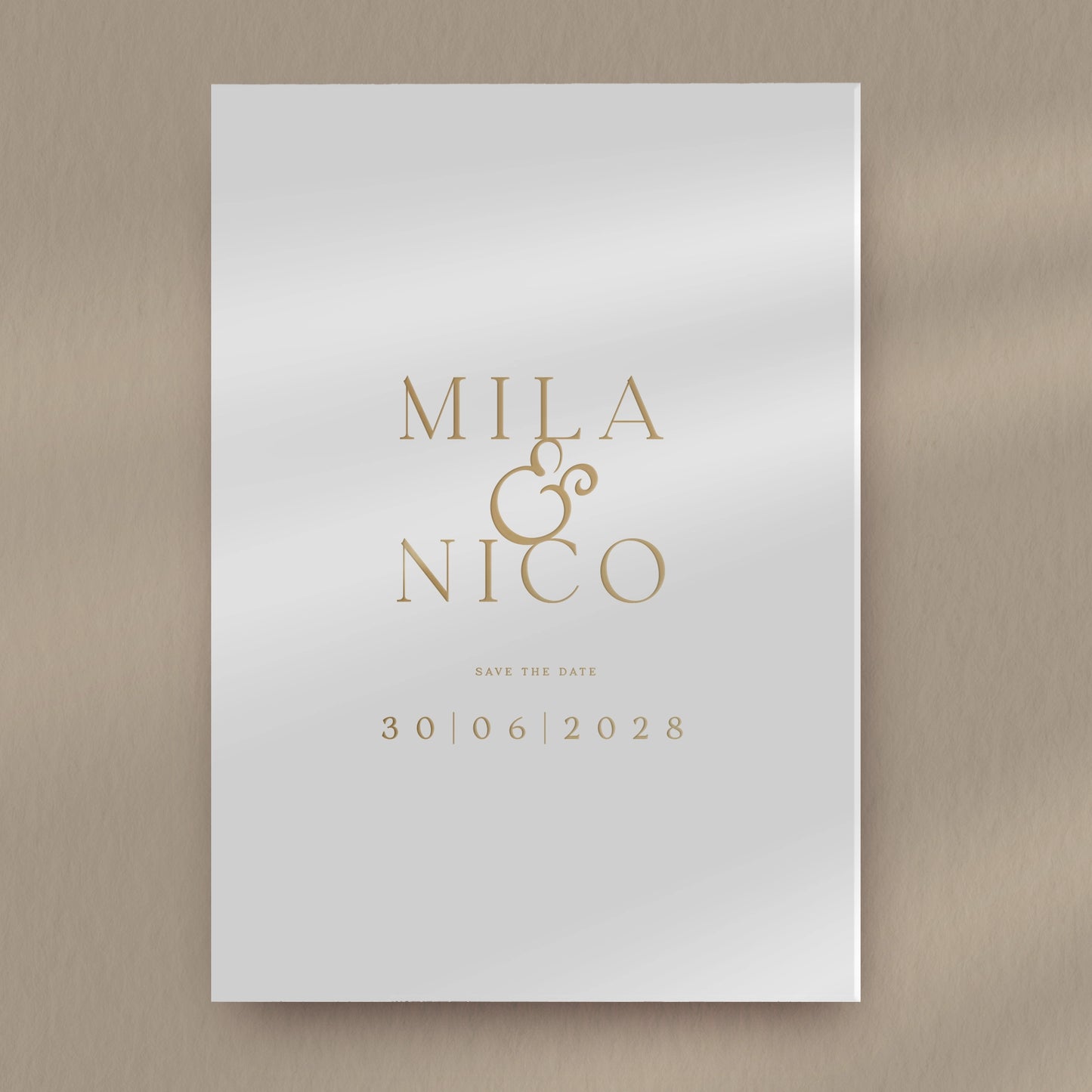 Save The Date Sample  Ivy and Gold Wedding Stationery Mila  