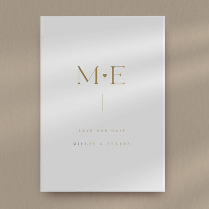 Save The Date Sample  Ivy and Gold Wedding Stationery Millie  
