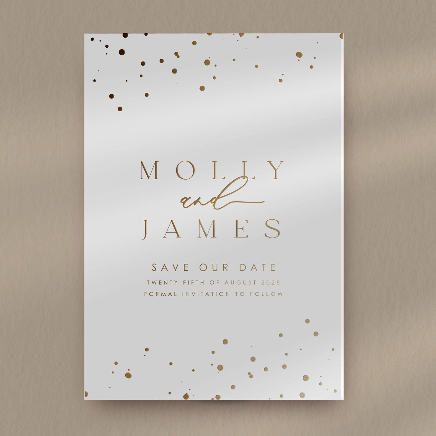 Save The Date Sample  Ivy and Gold Wedding Stationery Molly  