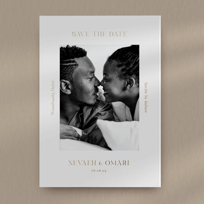 Save The Date Sample  Ivy and Gold Wedding Stationery Nevaeh  