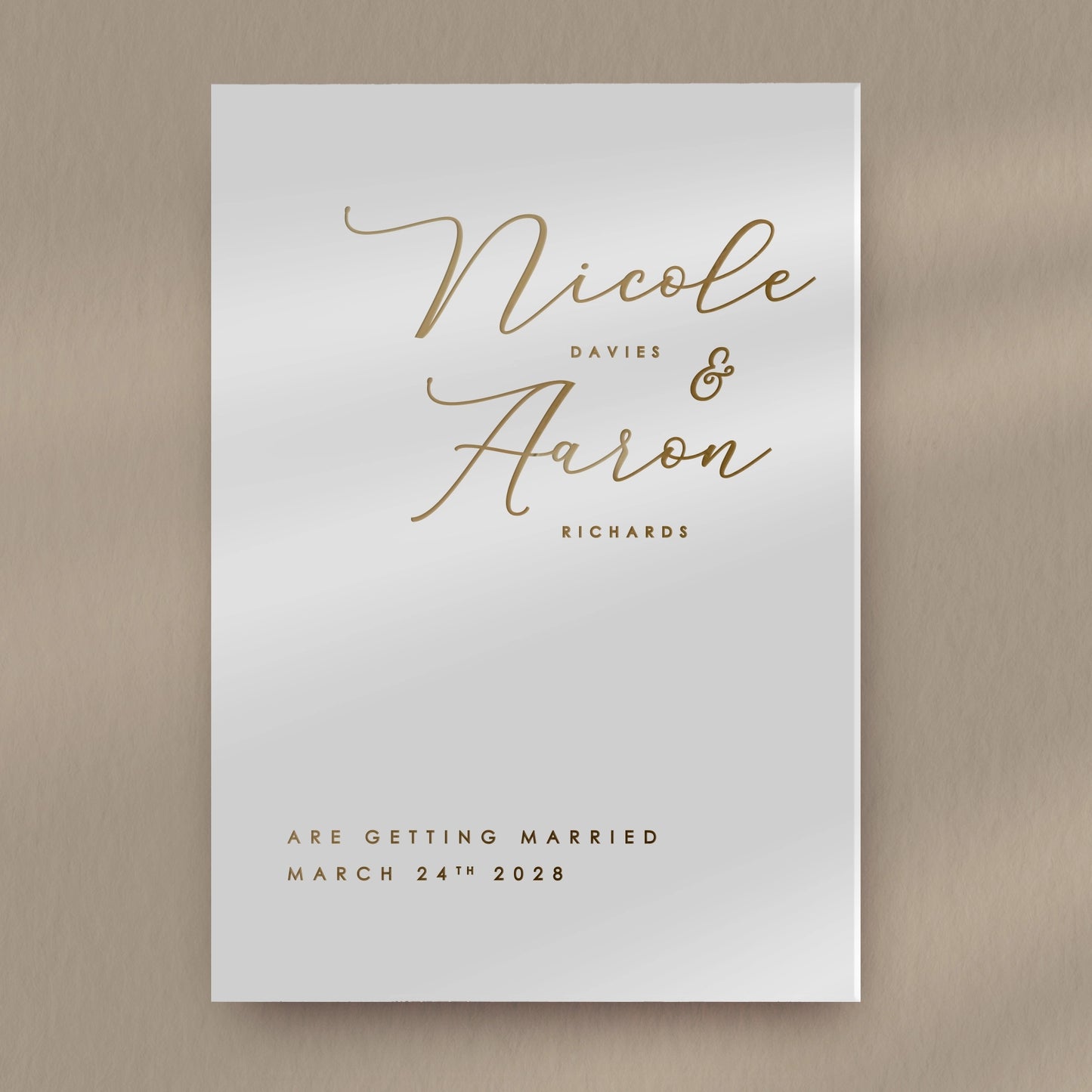 Save The Date Sample  Ivy and Gold Wedding Stationery Nicole  