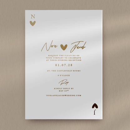 Evening Invitation Sample  Ivy and Gold Wedding Stationery Nora  