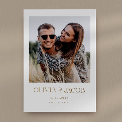 Save The Date Sample  Ivy and Gold Wedding Stationery Olivia  