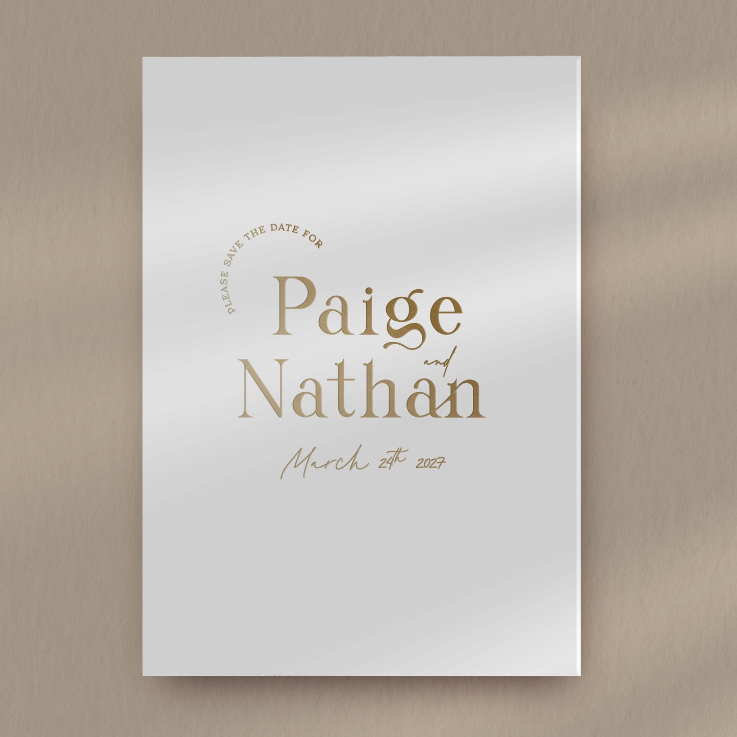 Save The Date Sample  Ivy and Gold Wedding Stationery Paige  