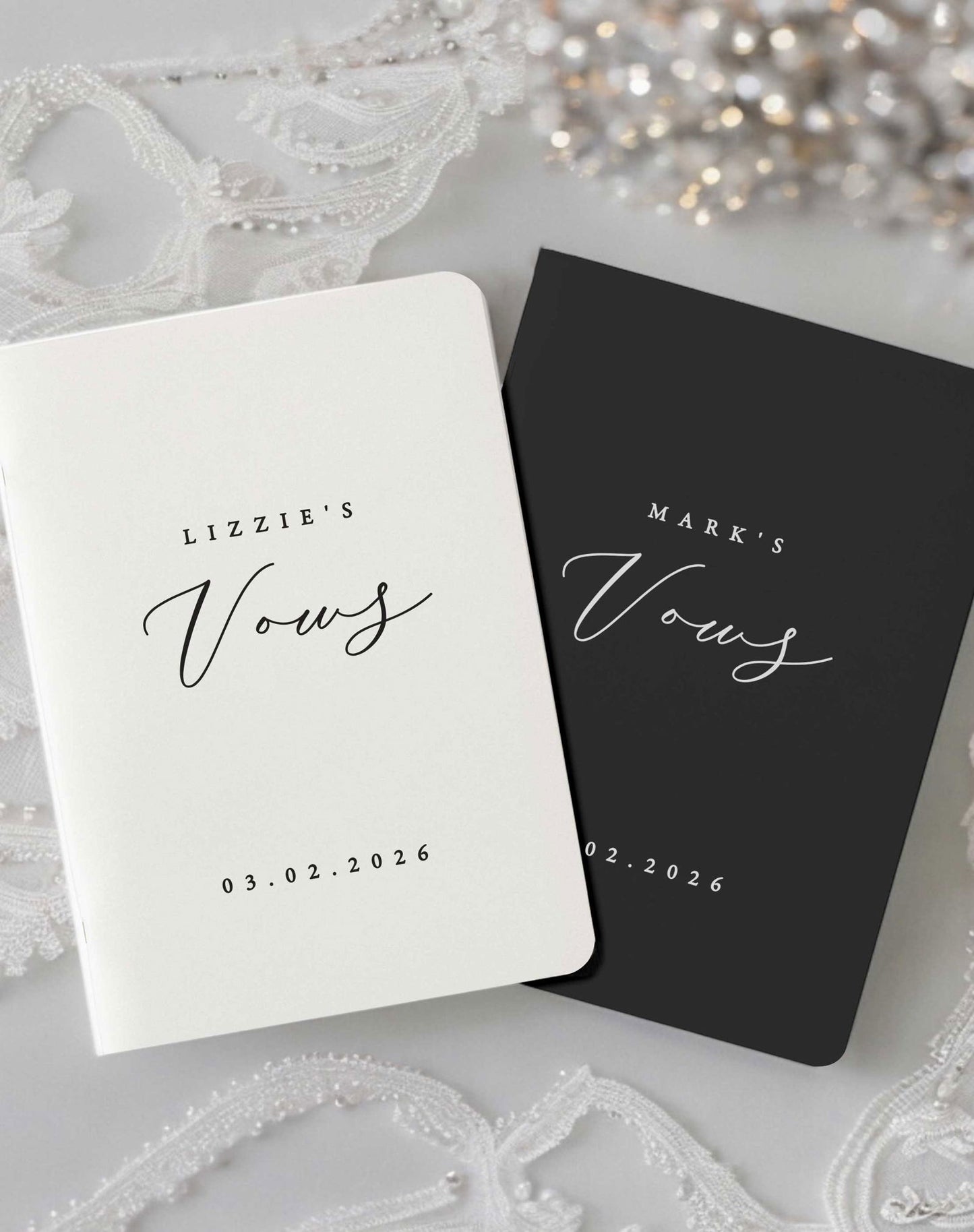 Personalised Vows Books - Ivy and Gold Wedding Stationery