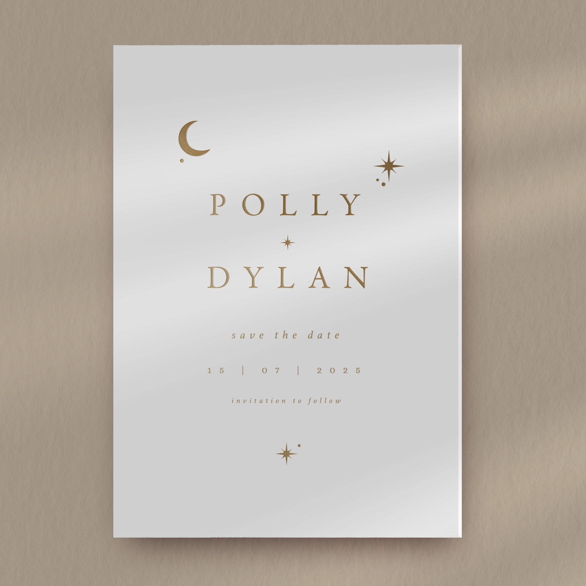 Save The Date Sample  Ivy and Gold Wedding Stationery Polly  