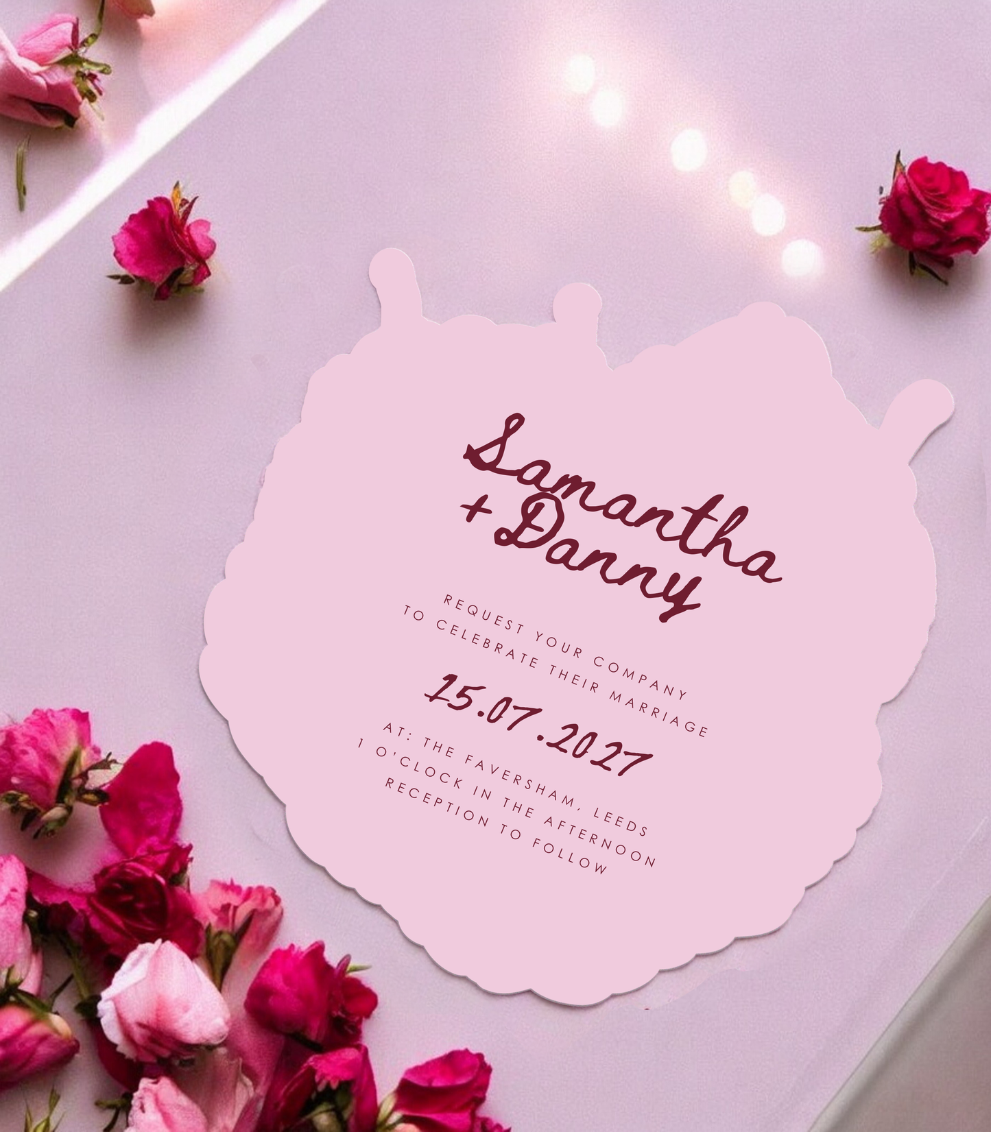 Samantha | Wedding Cake Invitation - Ivy and Gold Wedding Stationery