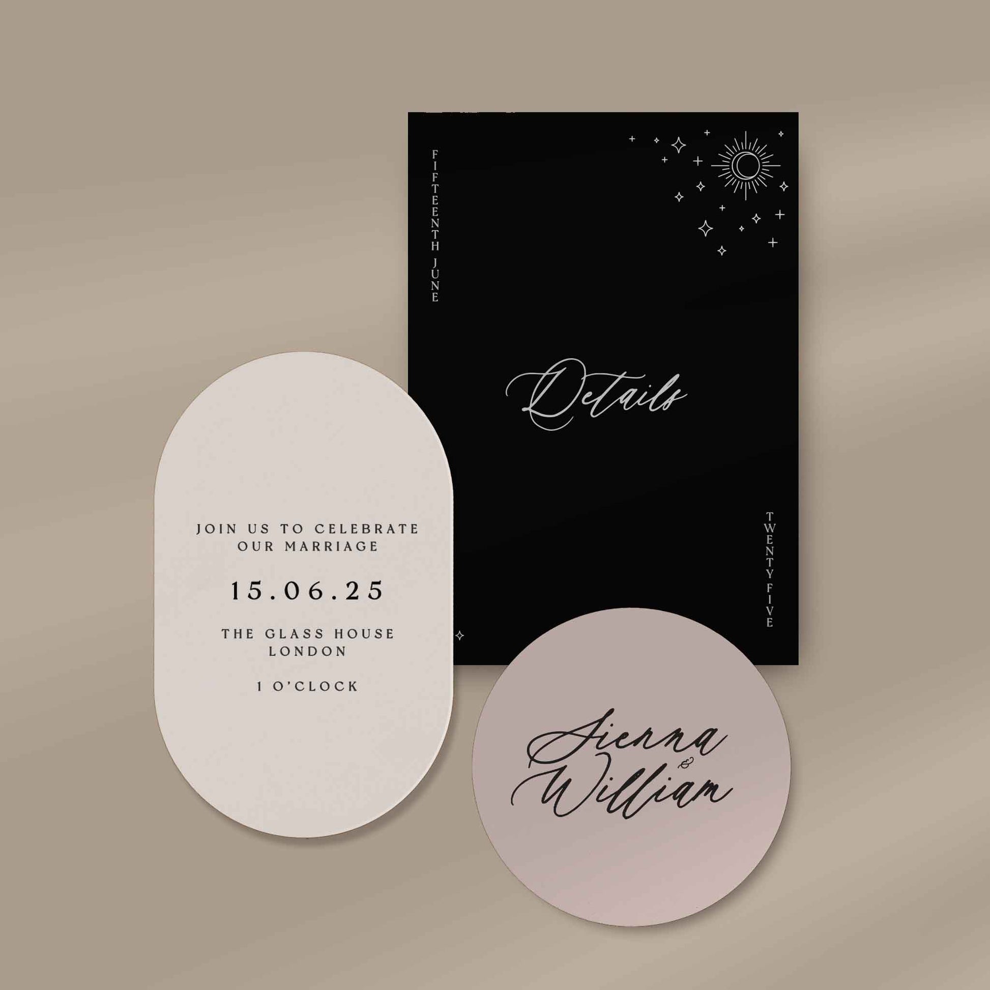 Invitation Set Sample  Ivy and Gold Wedding Stationery Sienna  