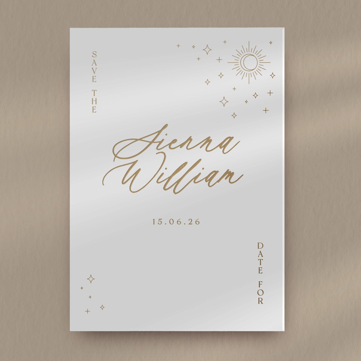 Save The Date Sample  Ivy and Gold Wedding Stationery Sienna  