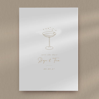 Save The Date Sample  Ivy and Gold Wedding Stationery Skye  